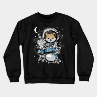 Astronaut Drummer Dogelon Mars ELON Coin To The Moon Crypto Token Cryptocurrency Blockchain Wallet Birthday Gift For Men Women Kids Crewneck Sweatshirt